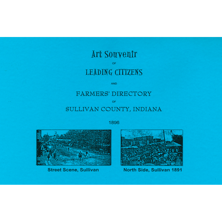 Vintage 1896 Art Souvenir & Farmer's Directory of Sullivan County Indiana - Historical Genealogy Research & Home Decor Collectible