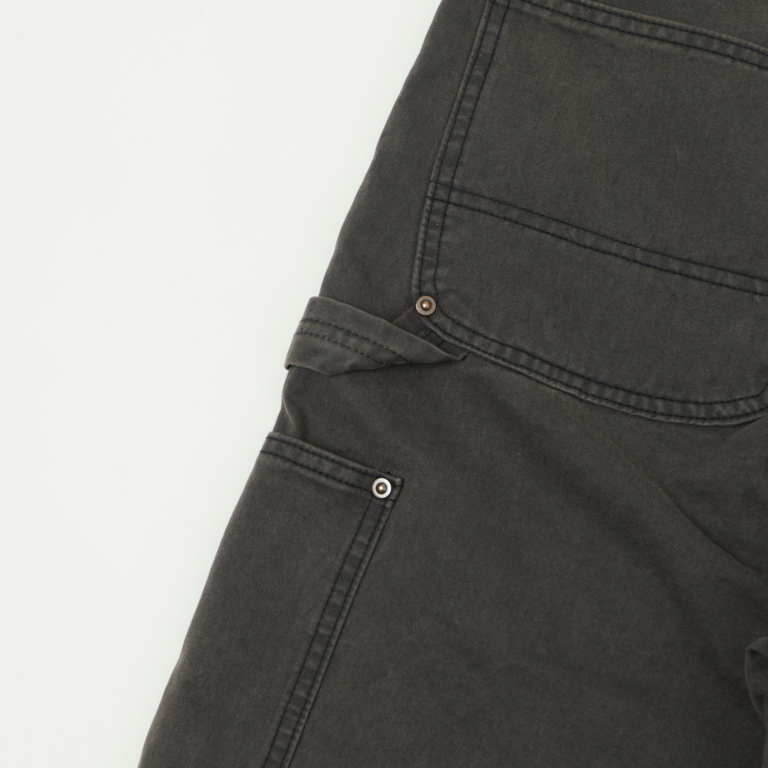 Full Count 1909 Double Knee Work Shorts - Black | Durable Denim Shorts for Men | Perfect for Construction, Farming & Outdoor Work