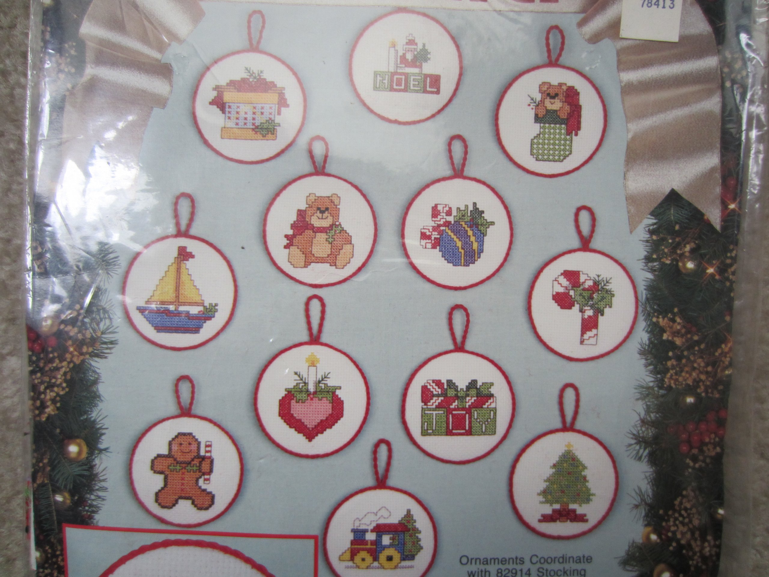 Santa's Toys Counted Cross Stitch Kit - 12 Christmas Ornament Set for DIY Holiday Decorations | Perfect for Home Crafting, Gift Making & Festive Tree Decor