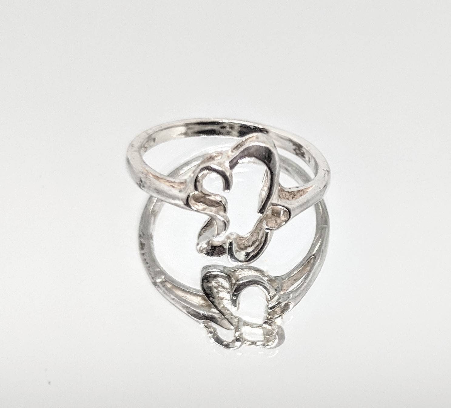 14K Solid Gold or Sterling Silver Heart Freeform Ring - Size 7 DIY Jewelry Setting, Fashion Statement Ring for Women - Perfect for Valentine's Day, Anniversary Gifts & Everyday Wear