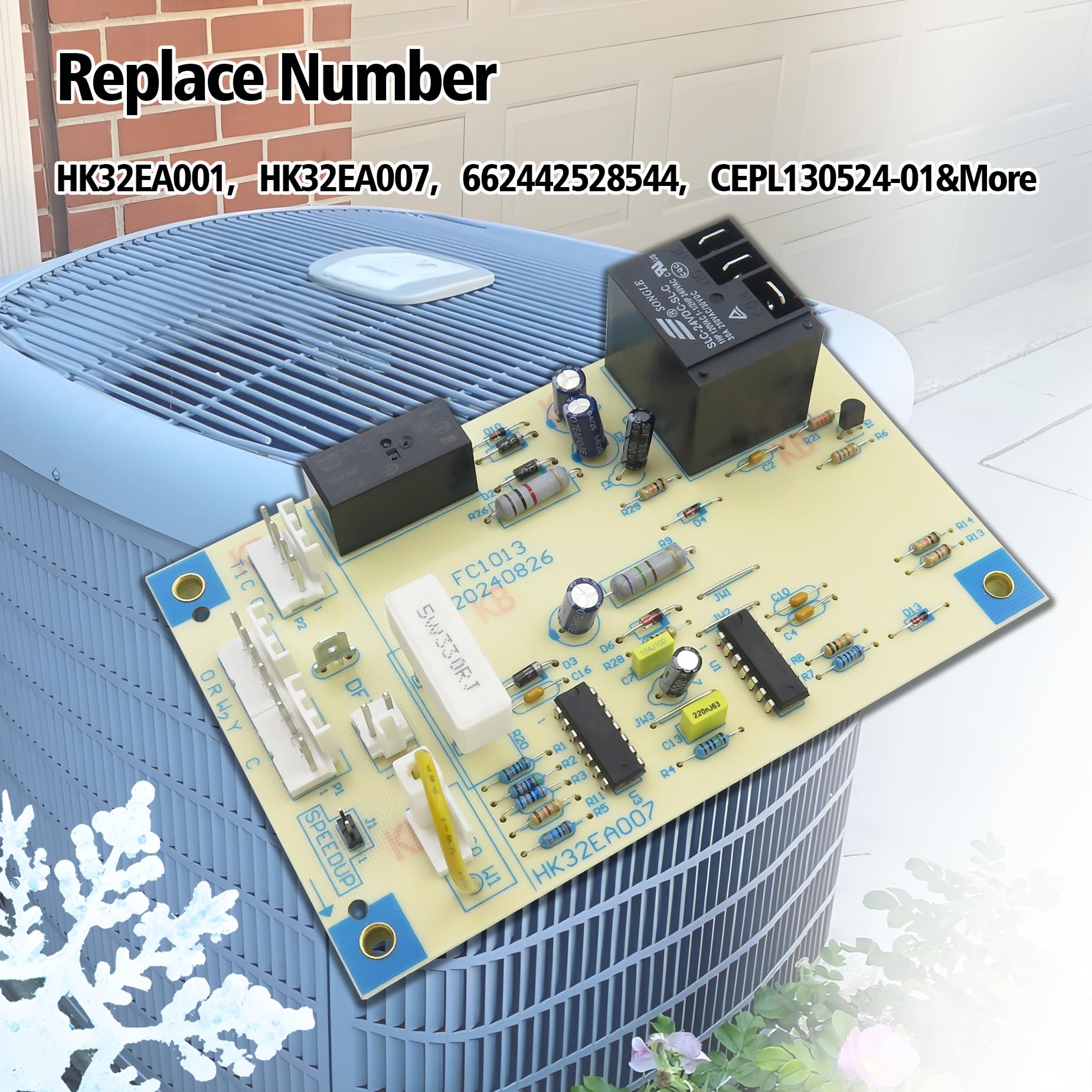 Upgraded HK32EA007 HK32EA001 Defrost Timer Control Board for Carrier Bryant Payne HVAC Heat Pumps - Replacement for CEPL130524-01 | Compatible with Heat Pump Systems for Home & Commercial Use