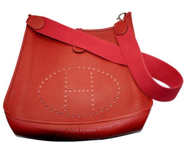 Authentic Hermes Evelyne GM Handbag in Brick Red Clemence Leather - Luxury Tote for Women, Perfect for Work, Travel & Everyday Use