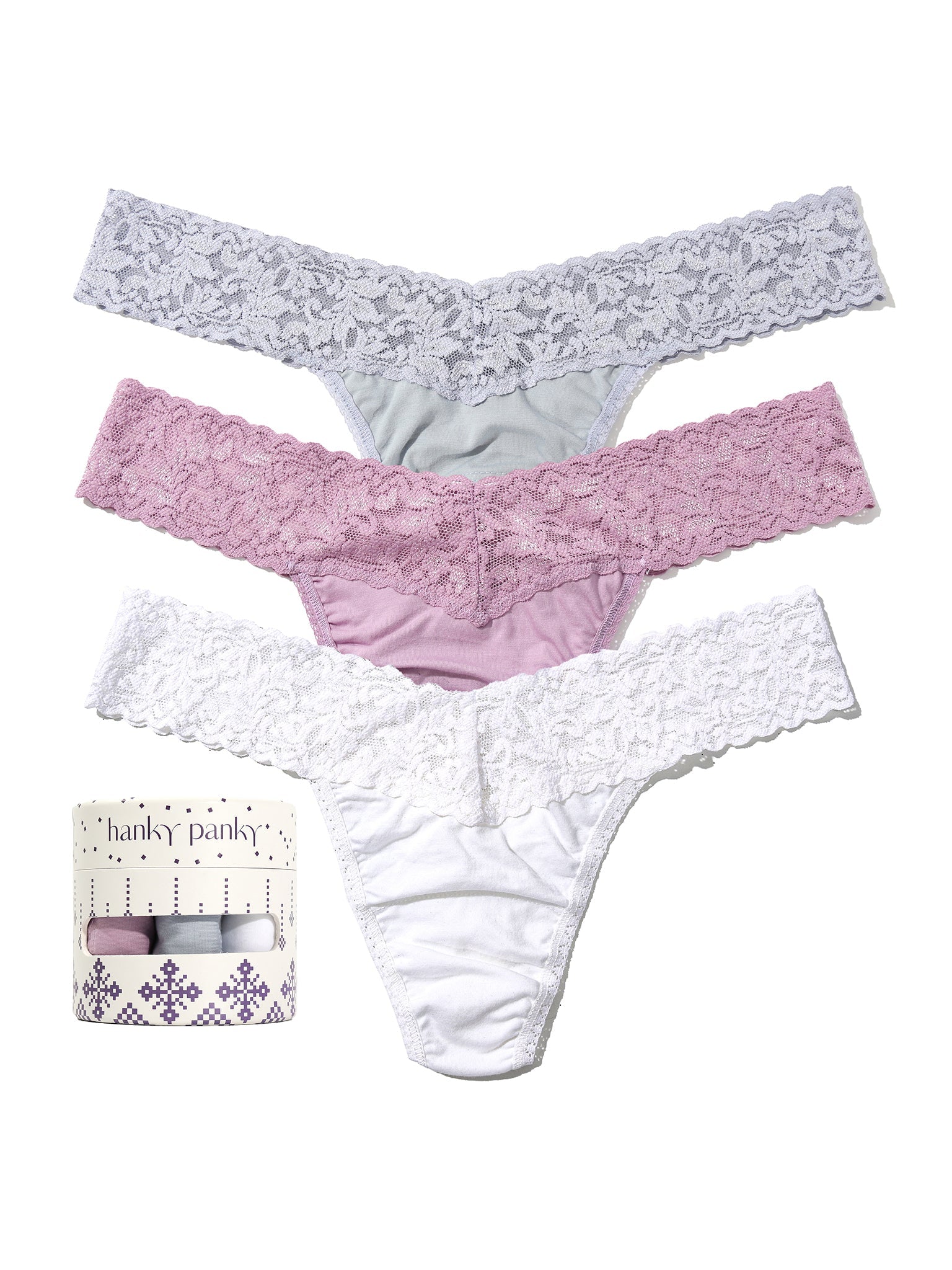 3 Pack Supima® Cotton Low Rise Thongs for Women - Soft Breathable Underwear for Everyday Comfort & Holiday Gifts