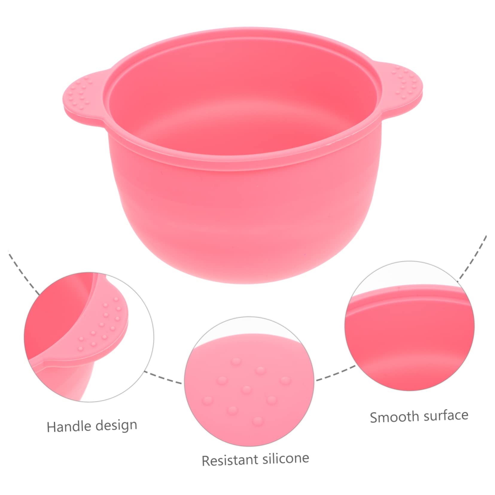 STOBOK Pink Wax Warmer Bowl for Hair Removal - Beeswax Heater with Silicone Inner Pot - Perfect for Salon, Spa & At-Home Waxing