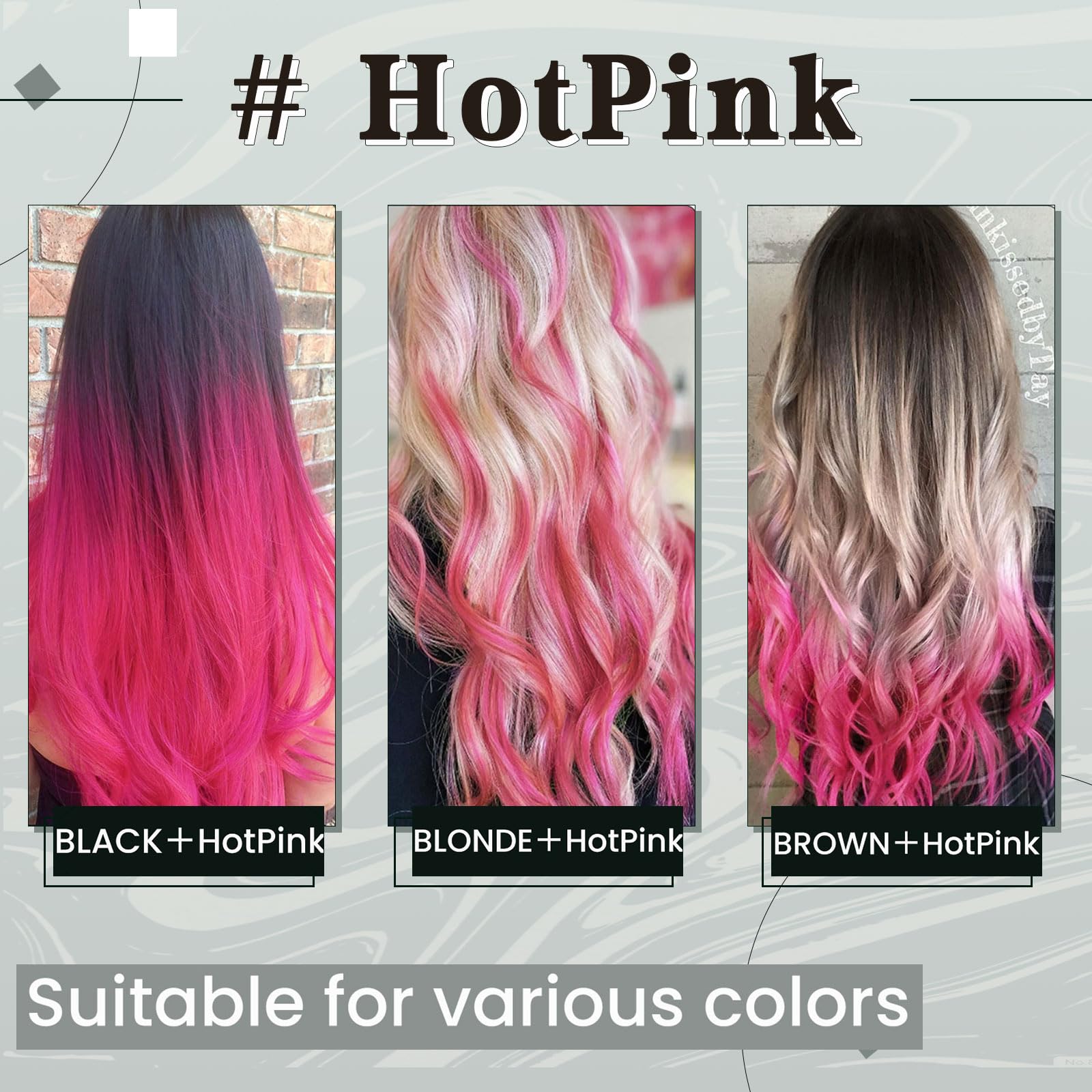 RUNATURE 14 Inch Pink Clip-in Human Hair Extensions - 5pcs 25g Real Human Hair, Hot Pink Straight Hair Extensions for Kids & Teens - Perfect for Parties, Cosplay, Halloween & Daily Styling