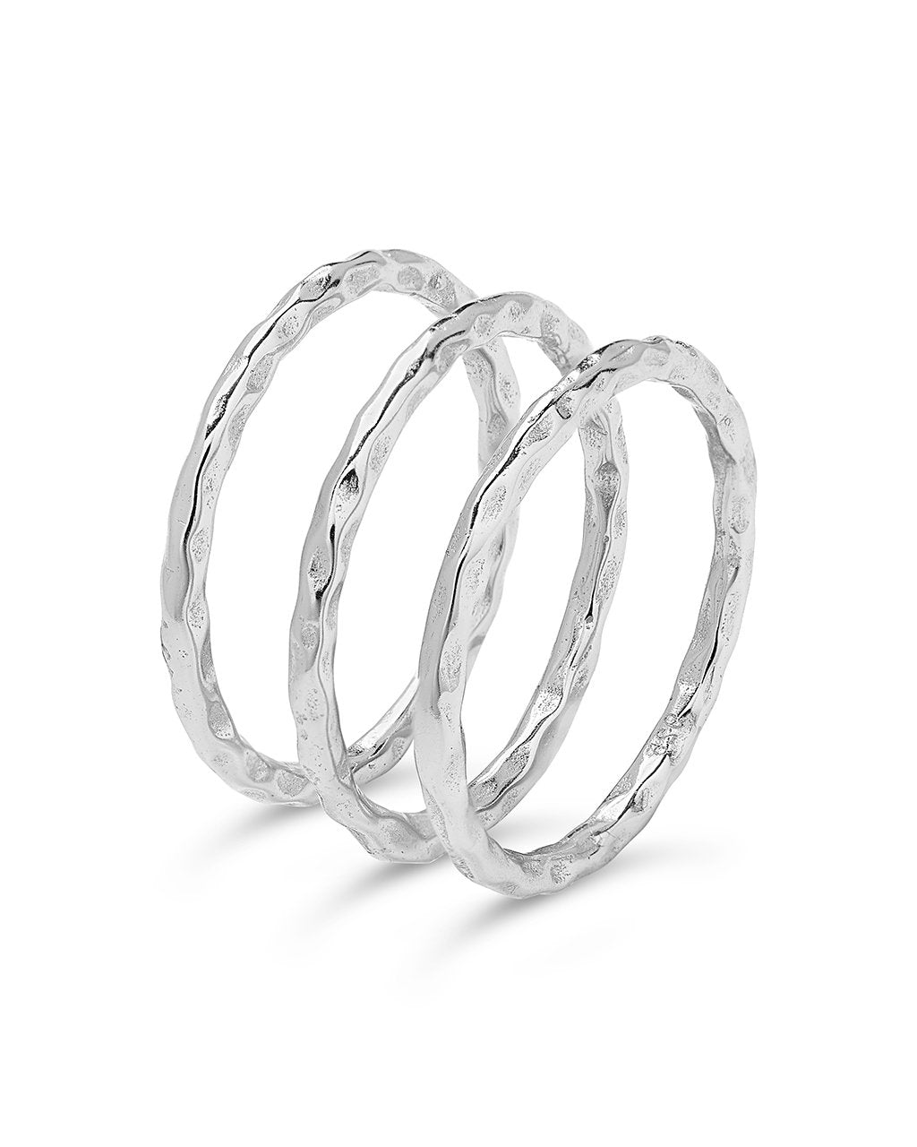 Textured Triple Band Ring Set for Women - Stackable Minimalist Rings - Gold, Silver & Rose Gold Jewelry for Everyday Wear, Gifts & Special Occasions