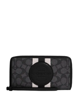 Coach Dempsey Large Phone Wallet - Signature Jacquard with Stripe & Patch - Crossbody Phone Purse for Women | Perfect for Travel, Shopping & Everyday Use