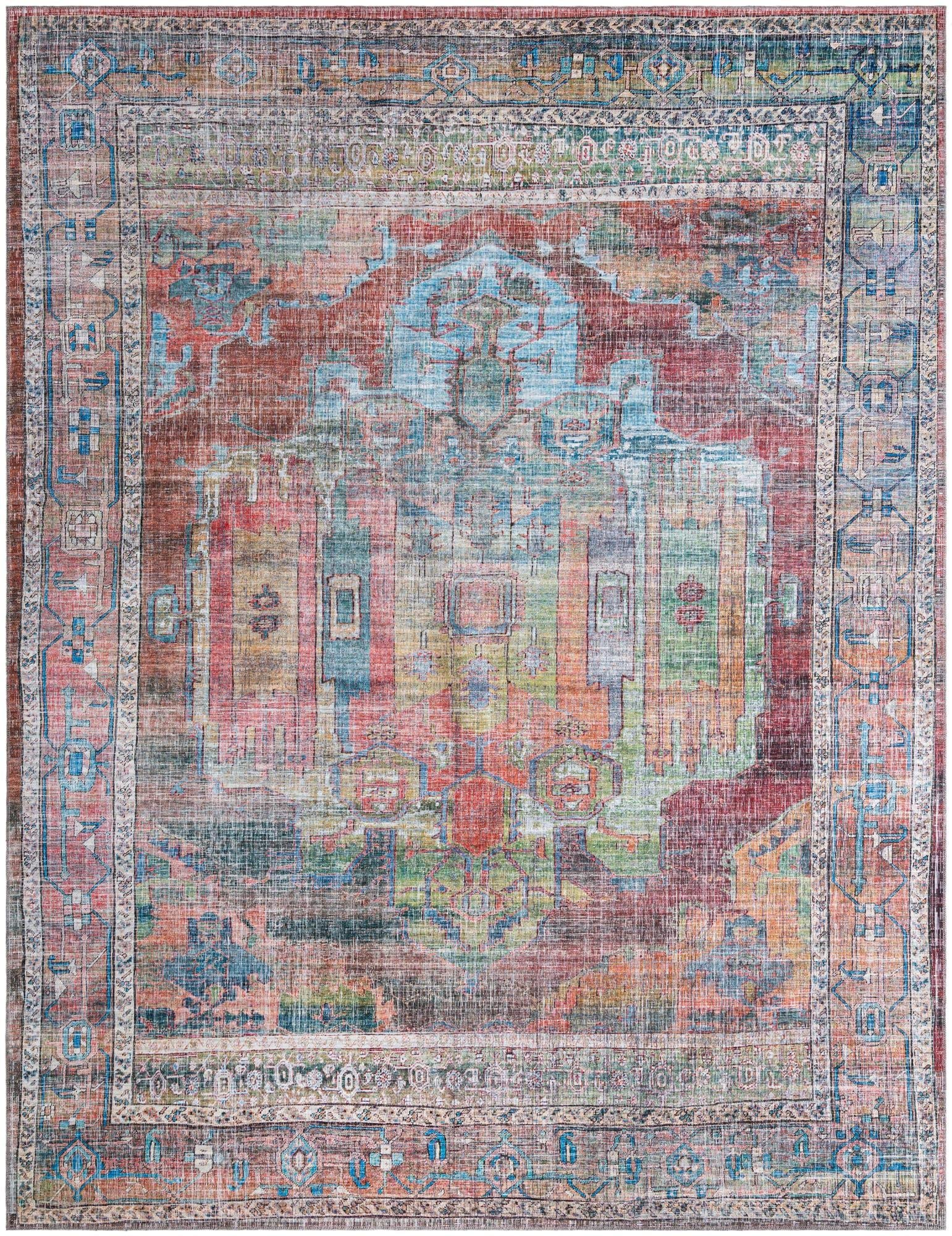 Washable Area Rug 10' x 13' - Low Pile Modern Carpet for Living Room & Dining Room | Durable Easy-Clean Floor Mat for High Traffic Areas & Open Concept Spaces - Maahru Collection by Rugs.com