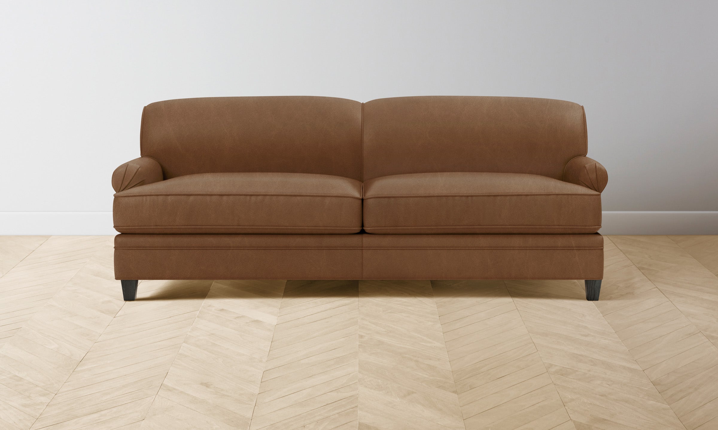 Carmine Sofa - Genuine Tuscan Leather in Rich Cognac Brown - Perfect for Living Rooms, Lounges & Home Offices