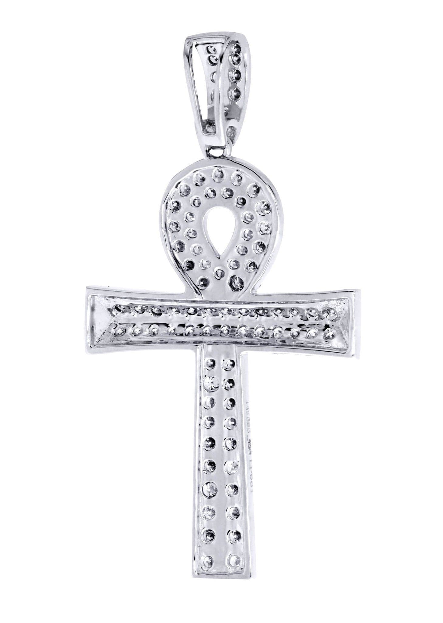 0.47 Carat Diamond Ankh Pendant Necklace - 3.44 Grams 14K Gold Egyptian Cross Jewelry for Women - Perfect for Spiritual Gifts, Meditation & Everyday Elegance