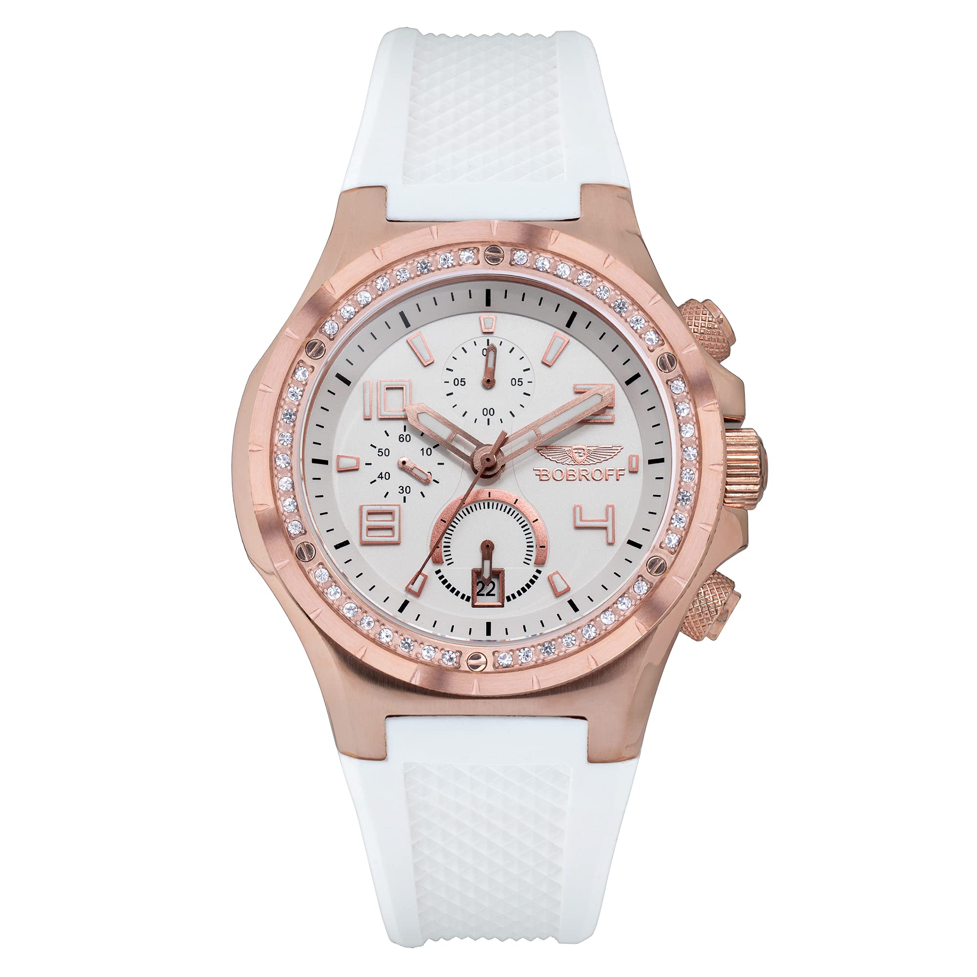Unisex Bobroff BF1002L25 Analog Watch - 43mm Stainless Steel Case, Water Resistant, Fashionable Timepiece for Men & Women - Perfect for Daily Wear, Office, and Casual Outings