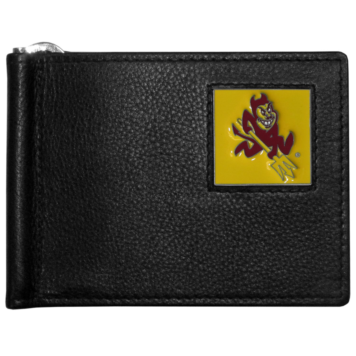 Siskiyou Sports NCAA Leather Bill Clip Wallet - Slim & Durable Money Clip for Men - Perfect for Cash, Cards & ID - Ideal for Travel, Gym & Everyday Use