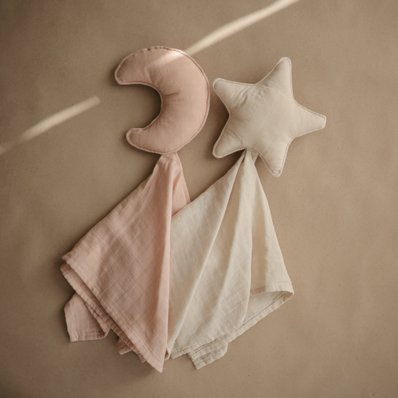 Mushie Star & Moon Lovey Baby Blanket - Soft & Cozy Security Blanket for Newborns, Infants & Toddlers - Perfect for Nursery, Stroller, Car Seat & Bedtime Comfort