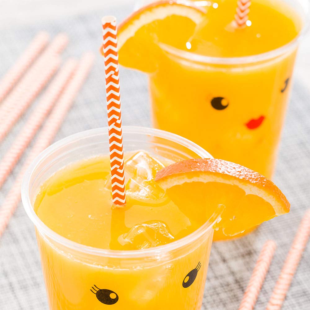 16oz Disposable Cold Drink Cups (1000 Pack) - Clear PET Plastic Party Cups with Red Lips & Eyelashes Design | Compatible with Lids (Sold Separately) | Perfect for Birthday Parties, Weddings & Events - Restaurantware