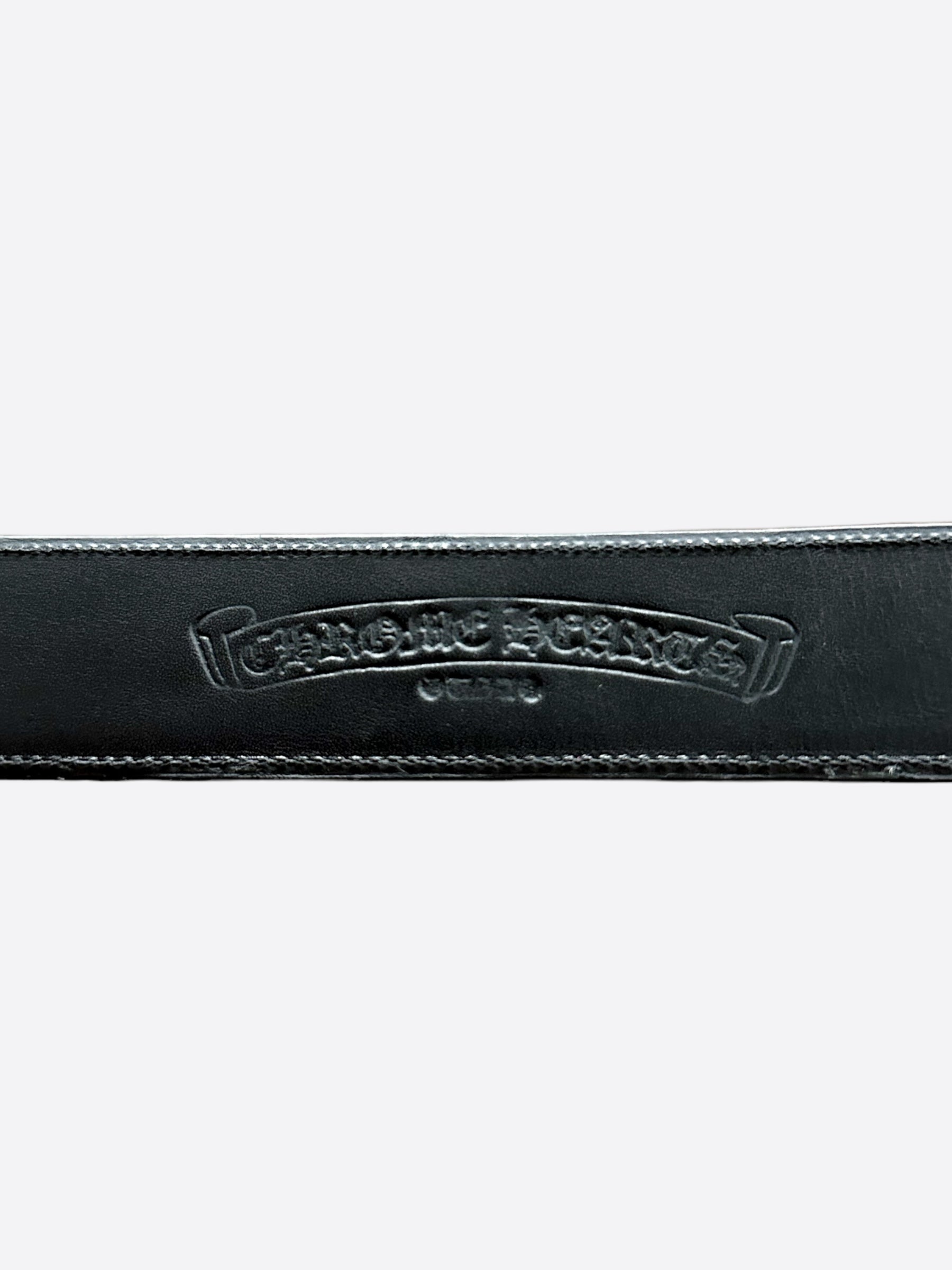 Chrome Hearts Black & Red Cross Patch Cemetery Belt - Gothic Punk Fashion Accessory for Men & Women | Perfect for Concerts, Parties, and Streetwear Outfits