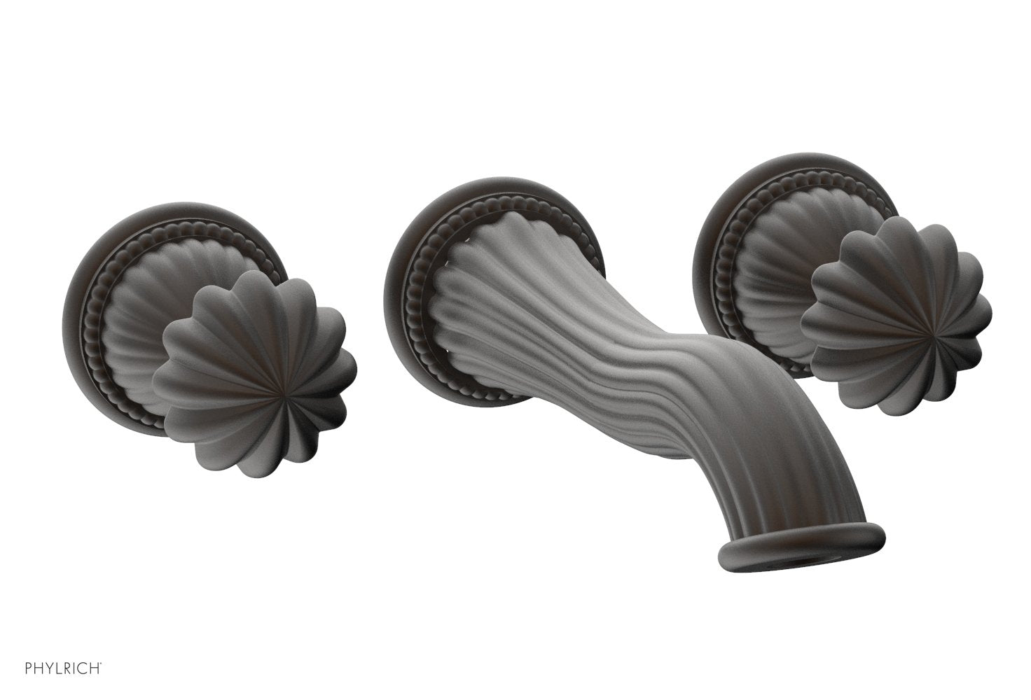 GEORGIAN & BARCELONA Wall Lavatory Set with Round Handles WL361 - Modern Bathroom Faucet for Powder Room, Guest Bath, and Master Suite
