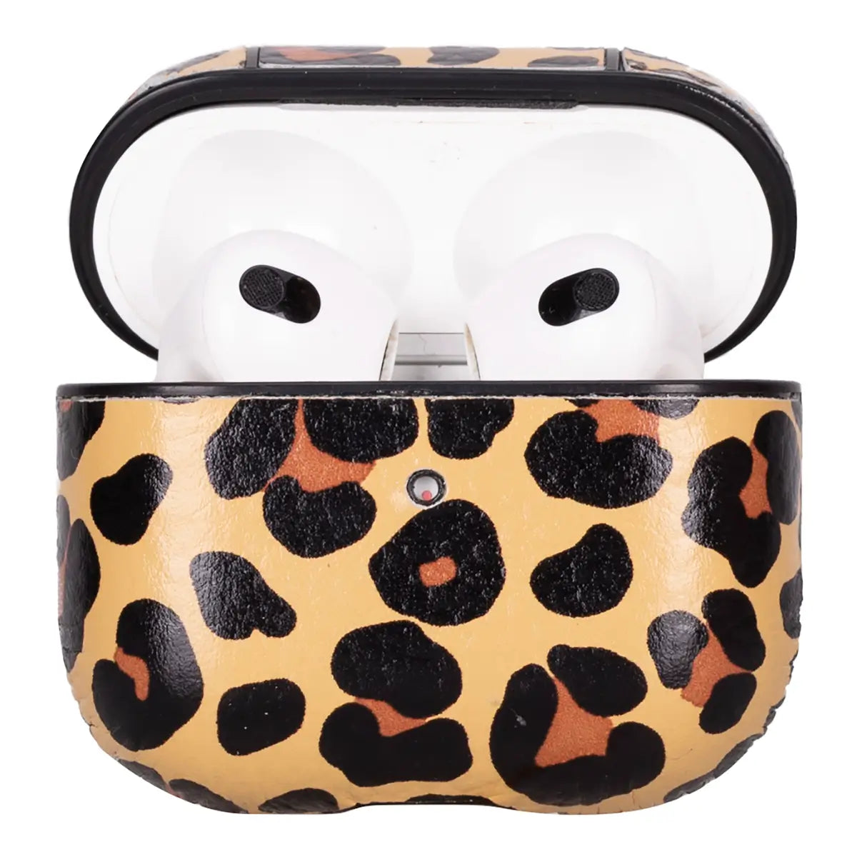 Leopard Print Leather Case for AirPods 3 | Protective Cover with Premium PU Leather | Perfect for Gym, Travel & Everyday Use