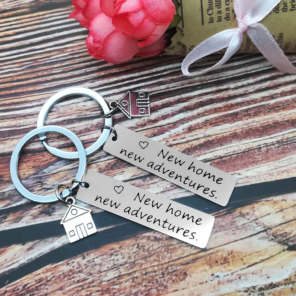 Vadaka New Home Keychain Set - 2 Pcs Housewarming Gift for First Time Homeowners, Realtor Closing Gifts & House Key Rings - Perfect for Housewarming Parties, New Home Celebrations and Realtor Client Appreciation