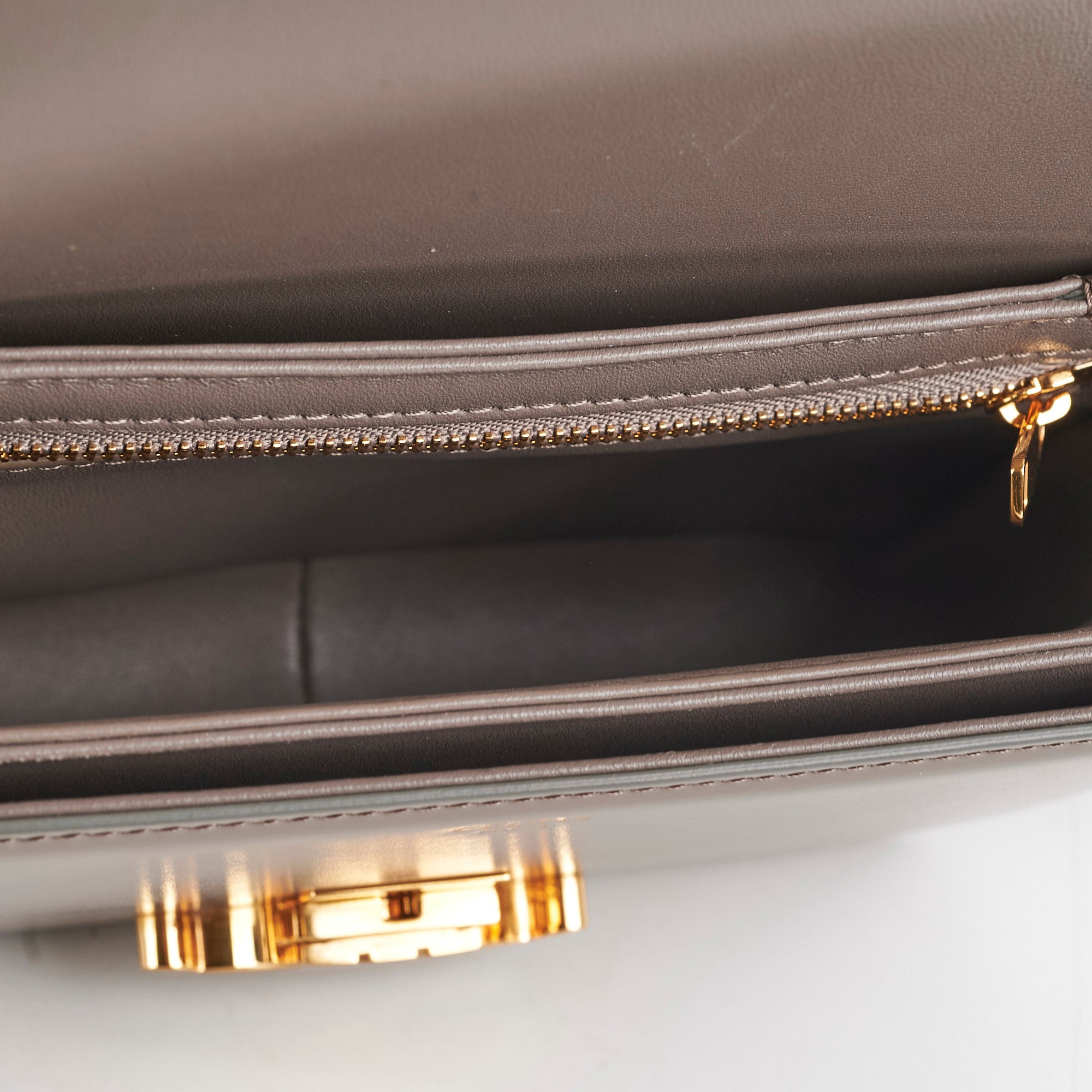Celine Teen Triomphe Handbag in Shiny Calfskin Leather (Pebble Color) - Perfect for Everyday Use, Work & Special Occasions