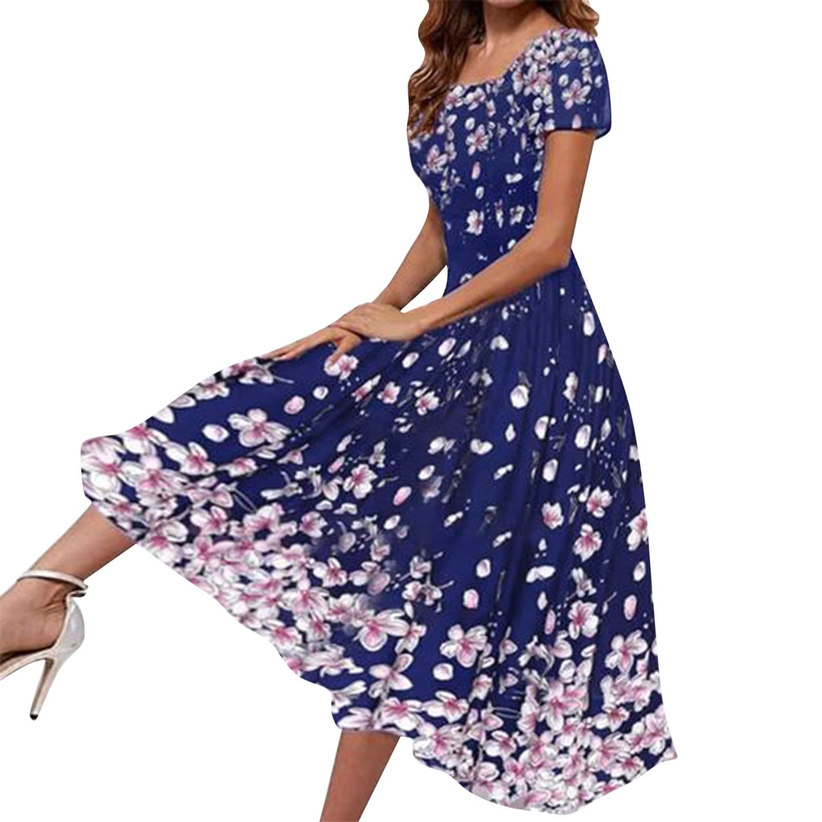 Plus Size Boho Vest Dress for Women - Floral Maxi Kaftan Summer Beach Dress | Junior Ladies Casual Wear for Vacation, Pool Party & Outdoor Activities
