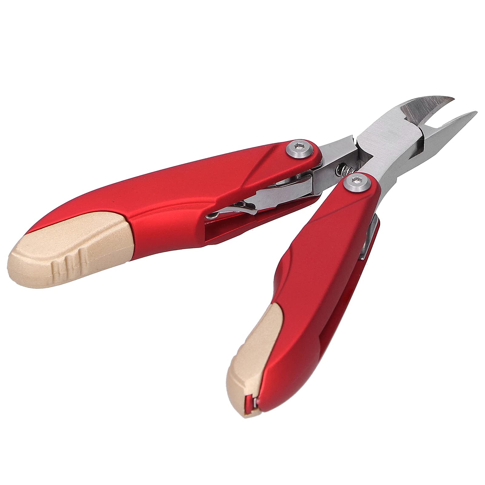 Durable ABS Stainless Steel Ingrown Nail Clippers - Professional Nail Trimmer for Salon & Home Use (Matte Red) | Perfect for Manicures, Pedicures & Ingrown Toenail Care