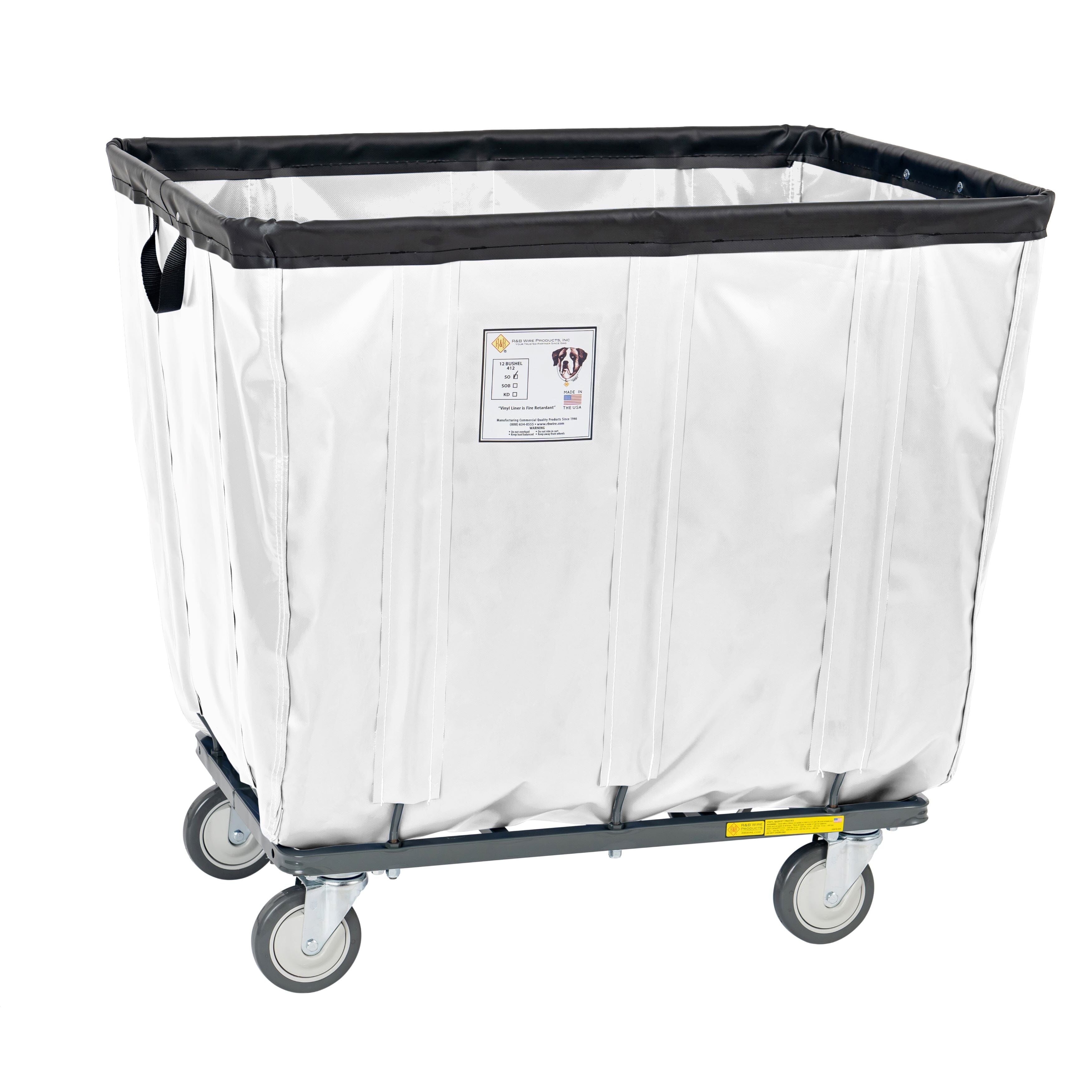 16 Bushel Fully Sewn Vinyl Basket Truck - Durable Storage Solution for Laundry, Groceries & Organization | Home & Commercial Use
