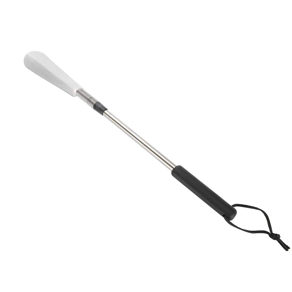Stainless Steel Telescopic Shoe Horn - Extendable 16.2 to 30.9 Inch Collapsible Shoe Horn with Handle | Portable Shoe Accessory for Elderly, Travel & Easy Slip-On Shoes