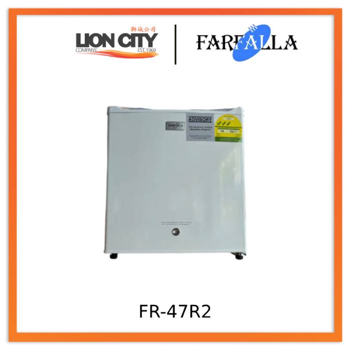 Farfalla FR 47R2 Compact Mini Bar Fridge - Perfect for Dorm Rooms, Offices & Small Spaces | Energy Efficient Beverage Cooler for Soda, Beer & Wine Storage
