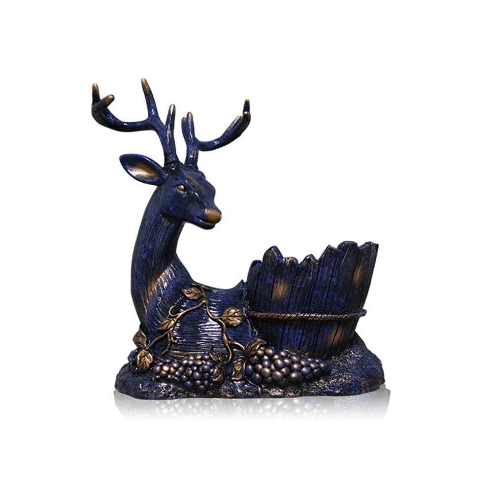 European Deer Wine Rack - Handcrafted Resin Sculpture for Wine Storage | Elegant Home Decor for Living Room & Dining Room | Unique Housewarming Gift for Wine Lovers | Perfect for Wine Cellars, Bars, and Rustic Home Decor