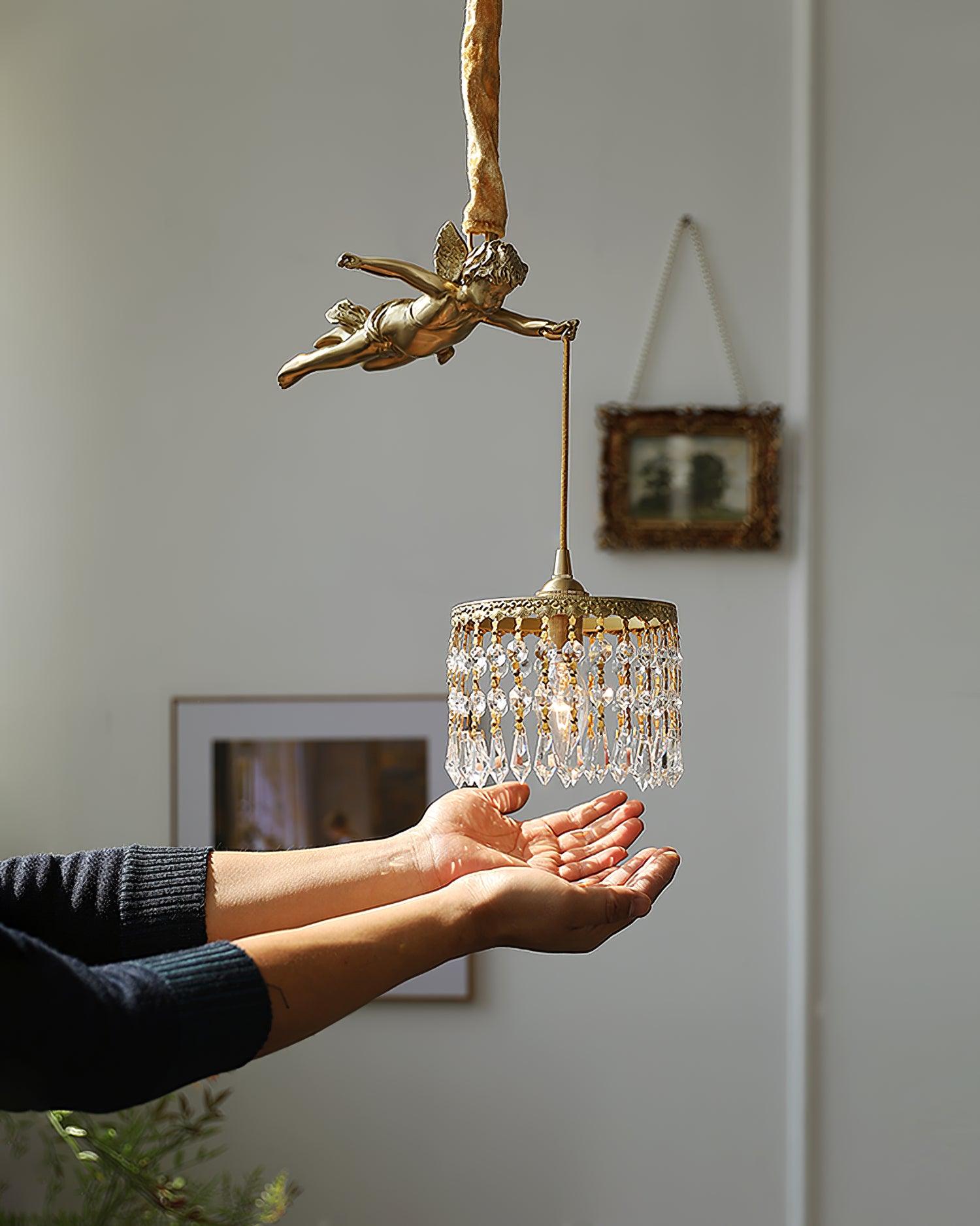 Angel Pendant Light - Elegant Ceiling Chandelier for Bedroom, Dining Room & Living Room Decor - Perfect for Home, Office & Wedding Venue Lighting