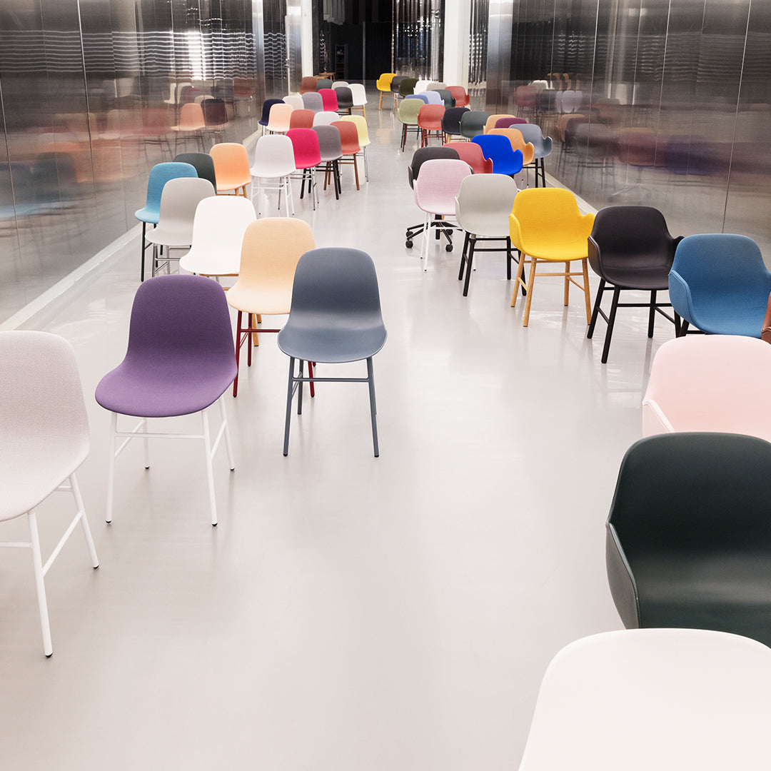 Modern Form Chair with Sturdy Wooden Legs - Perfect for Dining Room, Office, or Living Room Decor