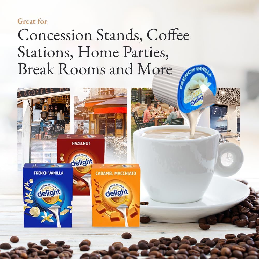 International Delight Non-Dairy Coffee Creamer Singles - 3 Flavor Variety Pack (48 Count) | Dairy-Free Liquid Creamer for Coffee, Tea & Hot Drinks | Perfect for Home, Office, Cafes & Gifts
