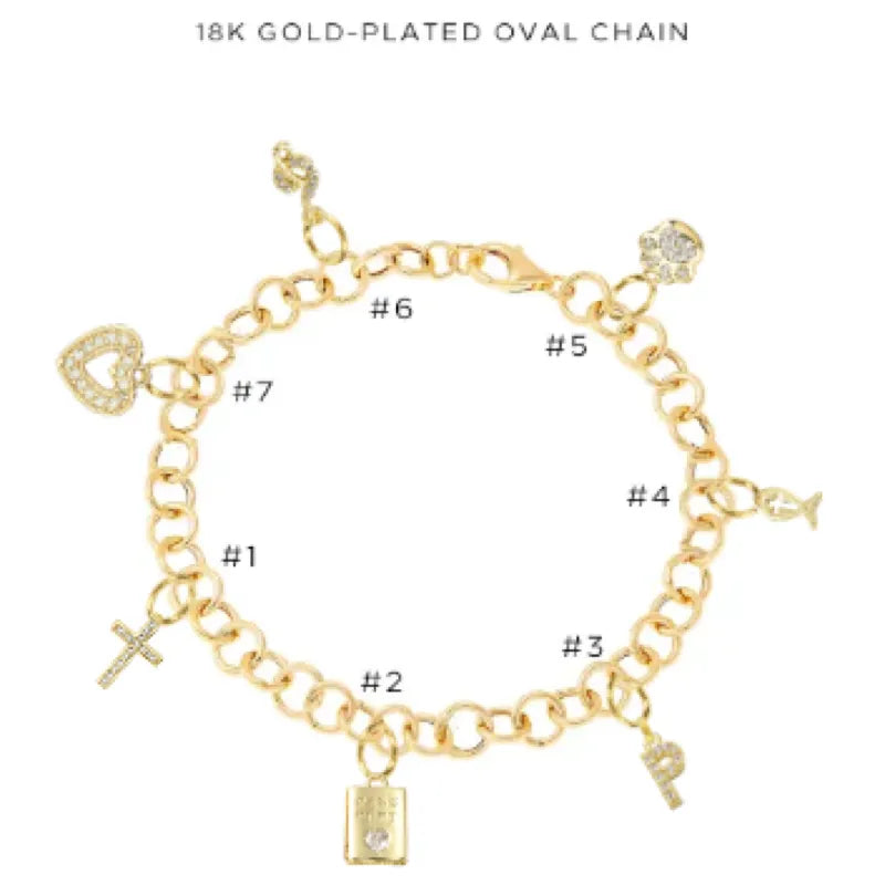 Elegant Charm Bracelet with Assorted Charms - Dainty Adjustable Jewelry for Women - Perfect for Gifts, Parties & Everyday Wear