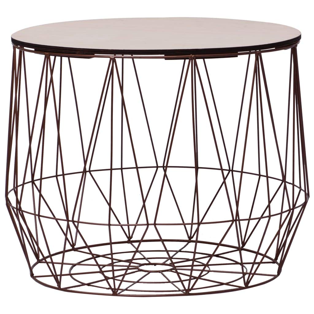 CHARMMA 2-Piece Copper Coffee Table Set - Modern Living Room Furniture for Home Decor & Small Space