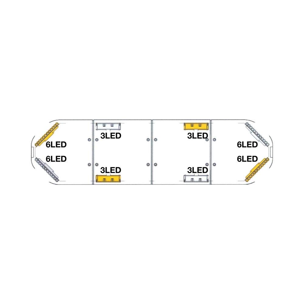 Buyers Products 49-Inch LED Modular Light Bar with Amber Strobes - Heavy Duty Off-Road Truck Lighting for Emergency Vehicles & Work Trucks