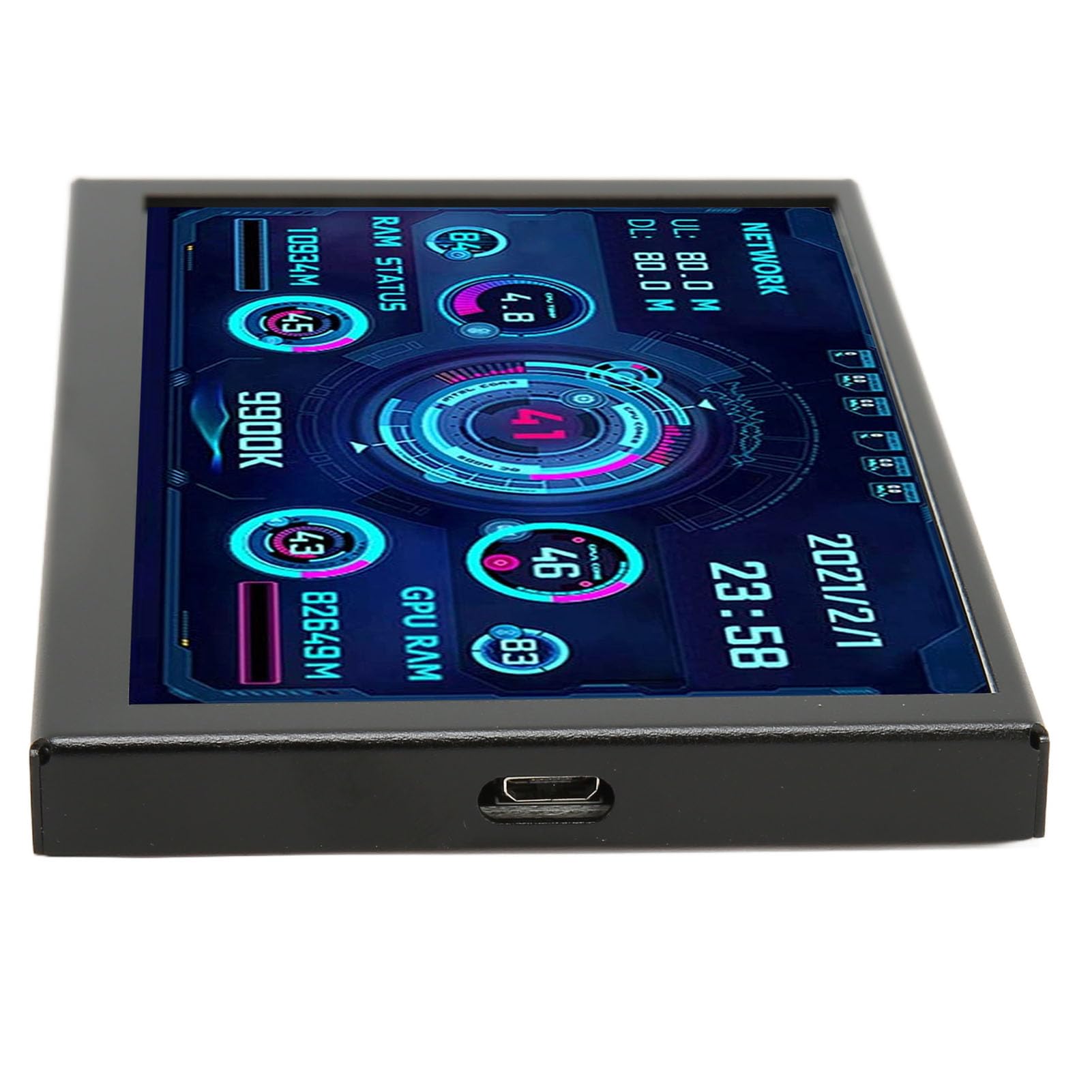 Bewinner 5 Inch IPS USB Mini Display - AIDA64 PC CPU HDD Data Monitor, Computer Sensor Panel with Temperature Display for PC ARGB Case, Secondary Screen for Gaming & Workstation Setup