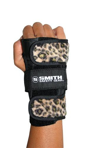 Smith Scabs Wrist Guards - Brown Leopard Print Skateboard Wrist Protection for Skateboarding, Rollerblading & Scooter Riding - Durable Support for Wrist Injuries & Falls