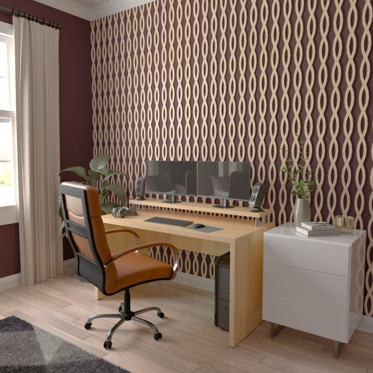 Rakaia Adjustable Wood Slat Wall Panel Kit - DIY Modern Acoustic Wall Decor for Living Room, Bedroom & Office