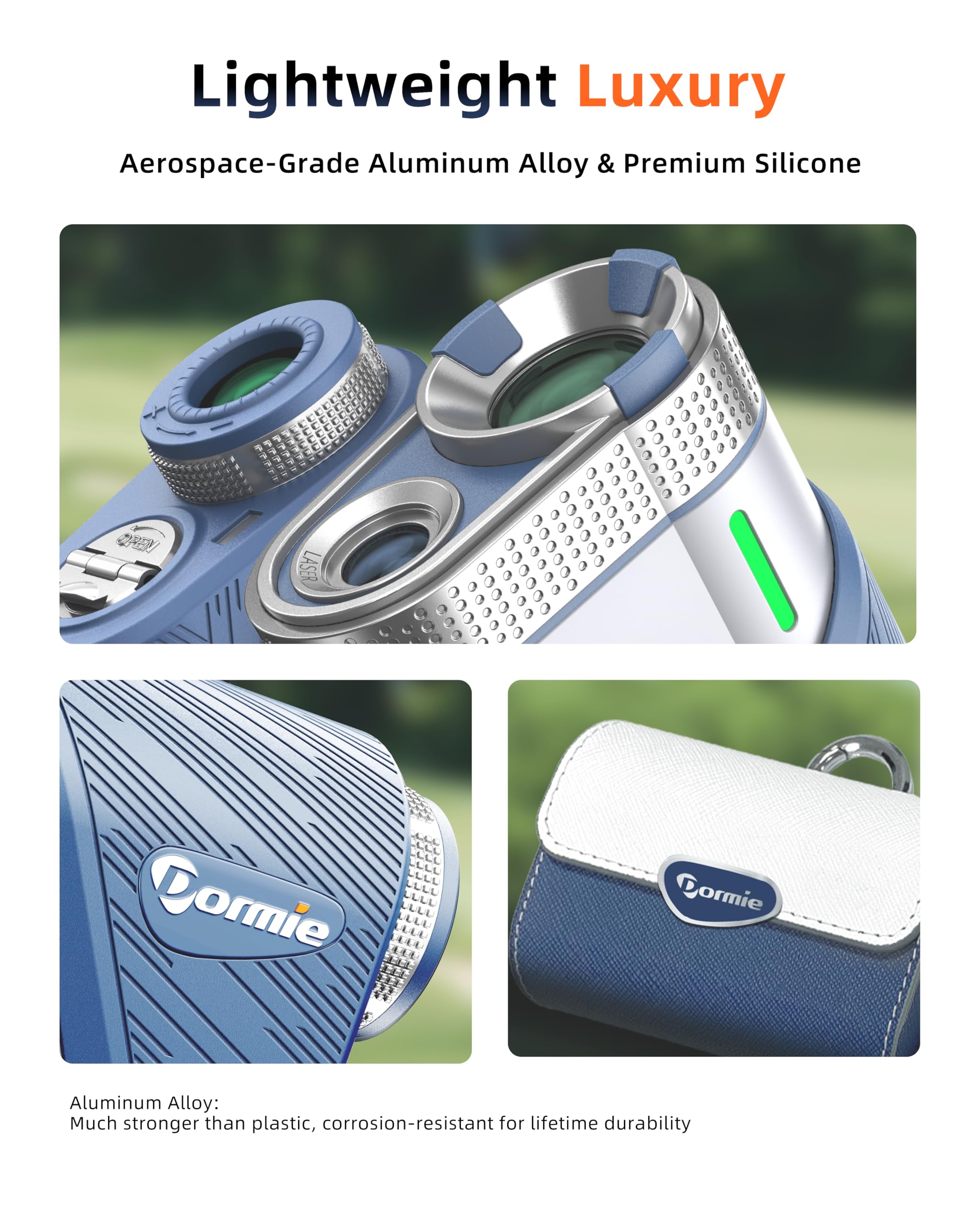 800 Yards Golf Rangefinder with Slope Compensation & Flag Lock - 6X Magnification Laser Range Finder, Aluminum Alloy Body, Vibration Alert - Perfect for Tournament Play & Practice on the Course
