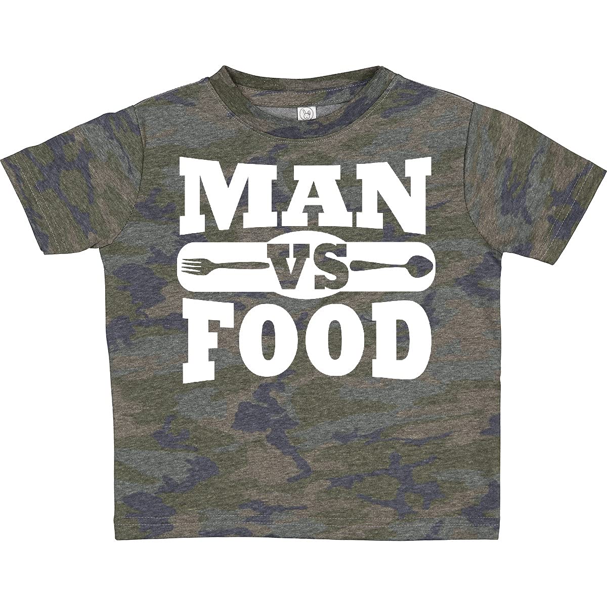 Inktastic Man Vs Food Funny Toddler T-Shirt - Cute Graphic Tee for Boys & Girls - Perfect for Family Outings & Food Adventures