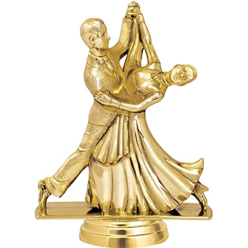 Personalized Silver Ballroom Dance Waltz Couple Trophy - Custom Engraved Award for Dance Competitions, Wedding Anniversaries & Ballroom Dance Events - Crown Awards Prime