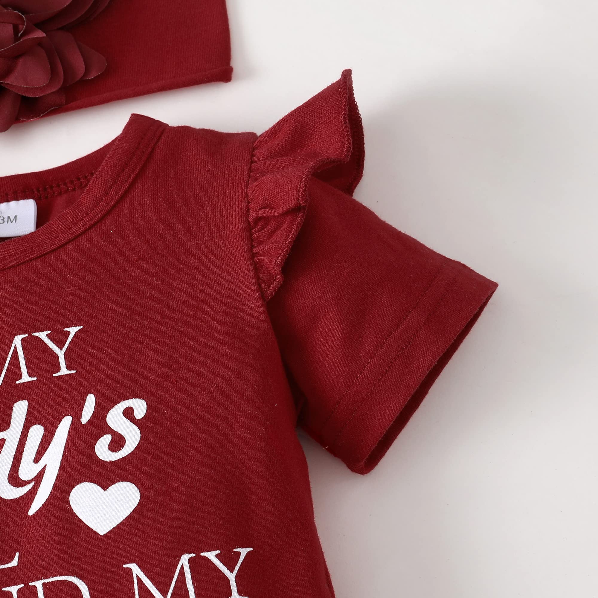 Sunny Piggy Newborn Baby Girl Clothes - Floral Cotton Ruffle Romper & Pant Set | Cute Toddler Outfit for Photos, Parties & Everyday Wear