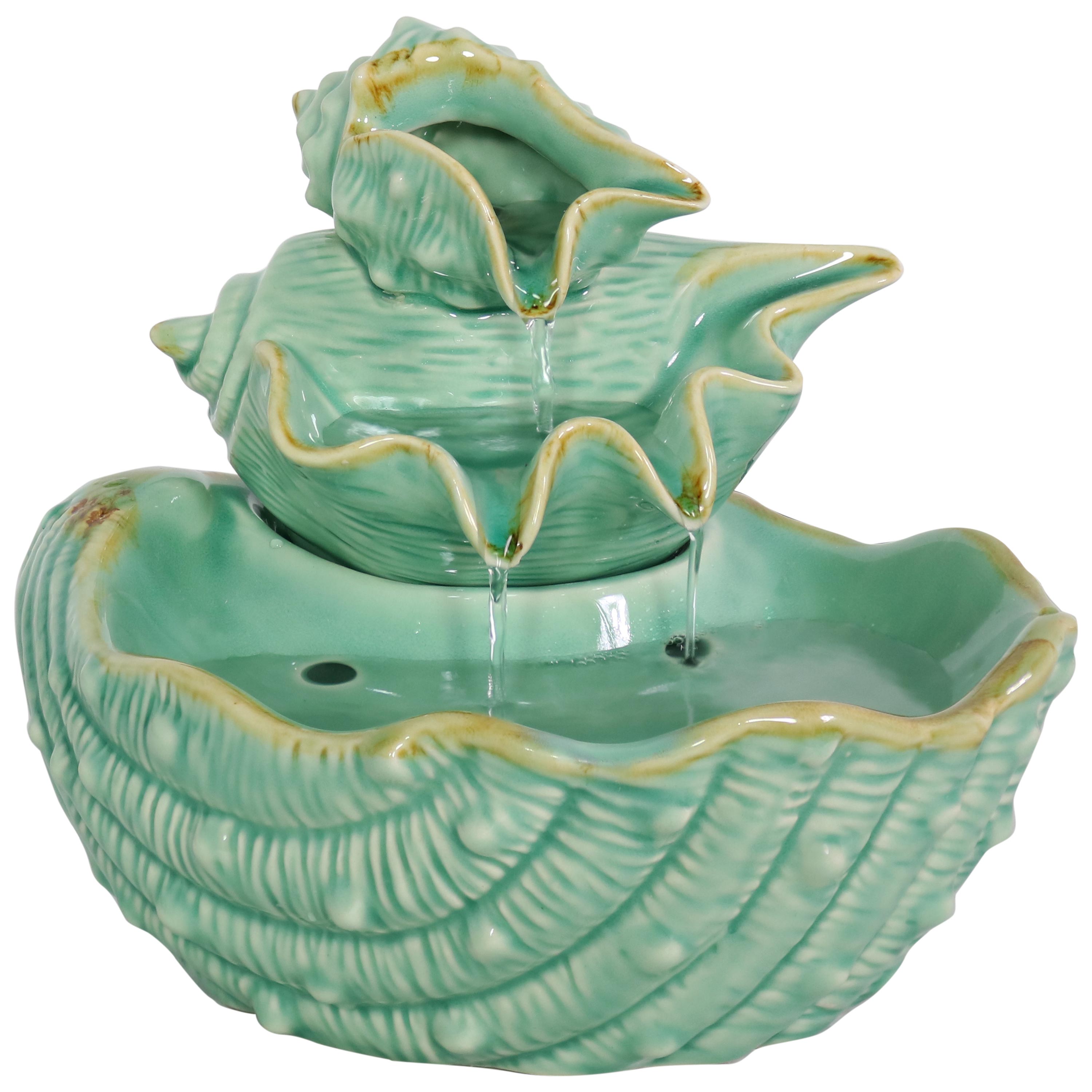 Sunnydaze Stacked Seashells Tabletop Water Fountain - Relaxing Indoor/Outdoor Decorative Fountain for Home, Office, Garden & Patio