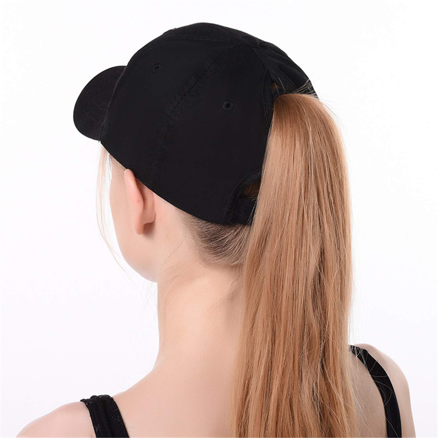 Custom Snapback Hats for Women & Men - Adjustable Mesh Trucker Cap with Ponytail Hole - High Bun Baseball Hat - Funny Gifts for Outdoor Sports, Running, Hiking & Casual Wear