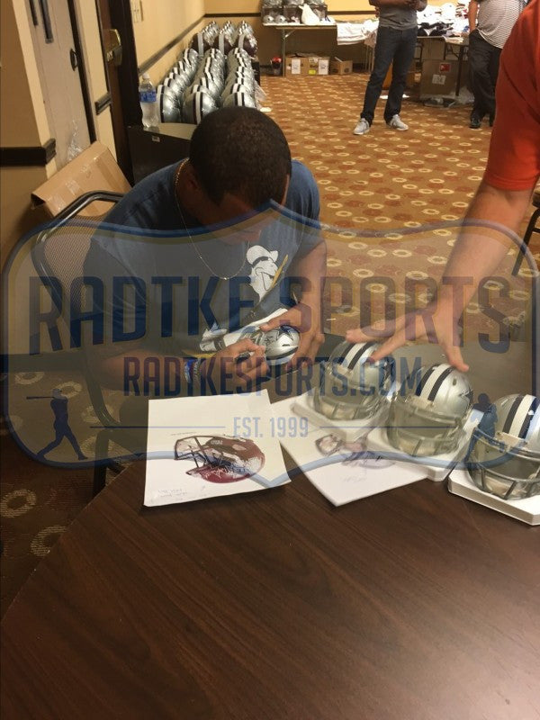 Dak Prescott Autographed Dallas Cowboys Riddell Speed Mini Helmet - Collectible NFL Memorabilia for Fans & Sports Enthusiasts - Perfect for Display, Gifts, and Game Room Decor