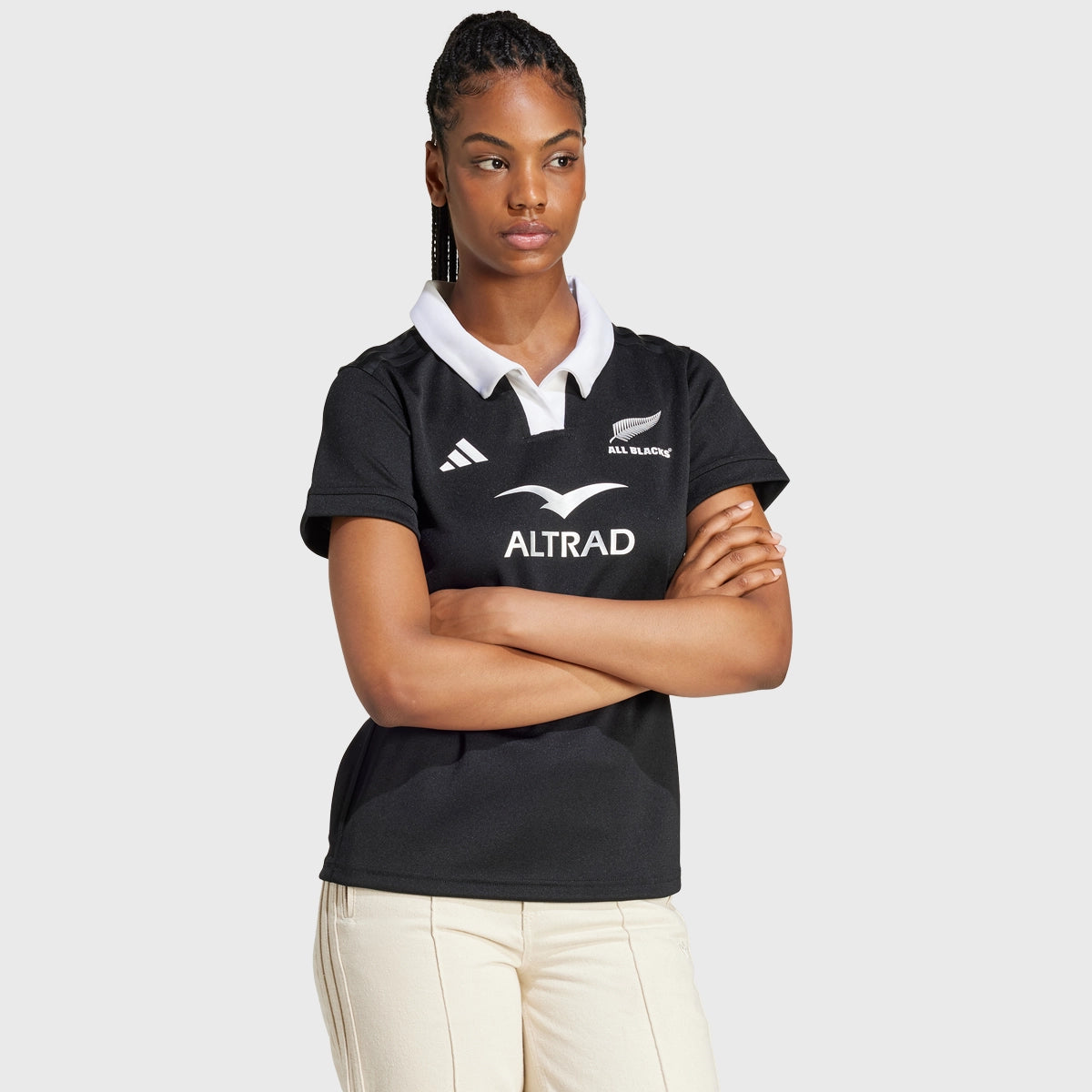 Adidas All Blacks Women's Home Replica Rugby Jersey 2024/25 - Official Licensed Jersey for Rugby Fans & Sports Enthusiasts - Perfect for Game Day, Training & Fan Support