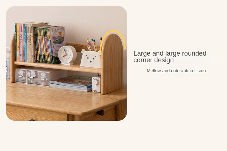 Solid Wood Beech & Oak Nordic Style Bookshelf - Modern Study Room & Home Office Storage Solution for Books & Decor