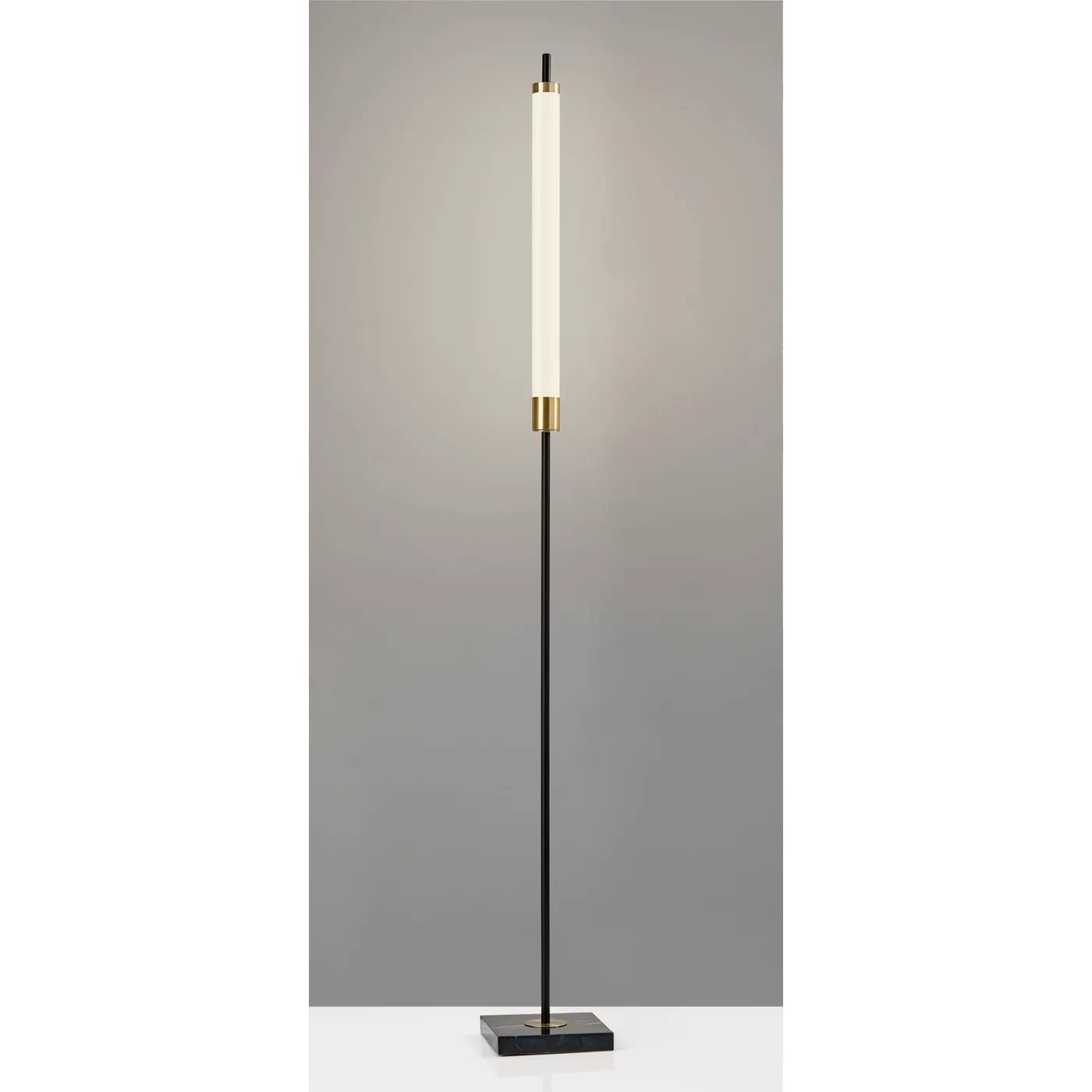 Adesso 4191-01 Modern Floor Lamp with Adjustable Height - Perfect for Living Room, Bedroom, or Office Lighting