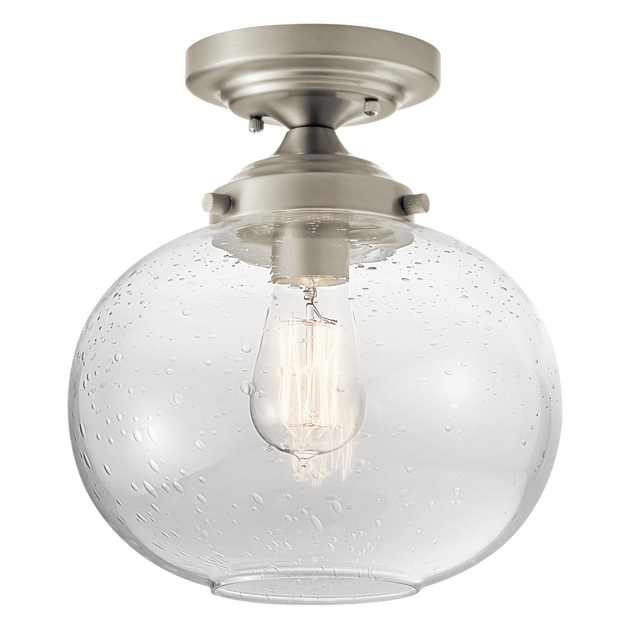 Avery 11 Inch Semi Flush Mount Ceiling Light Fixture - Modern LED Lighting for Bedroom, Hallway, Kitchen & Entryway