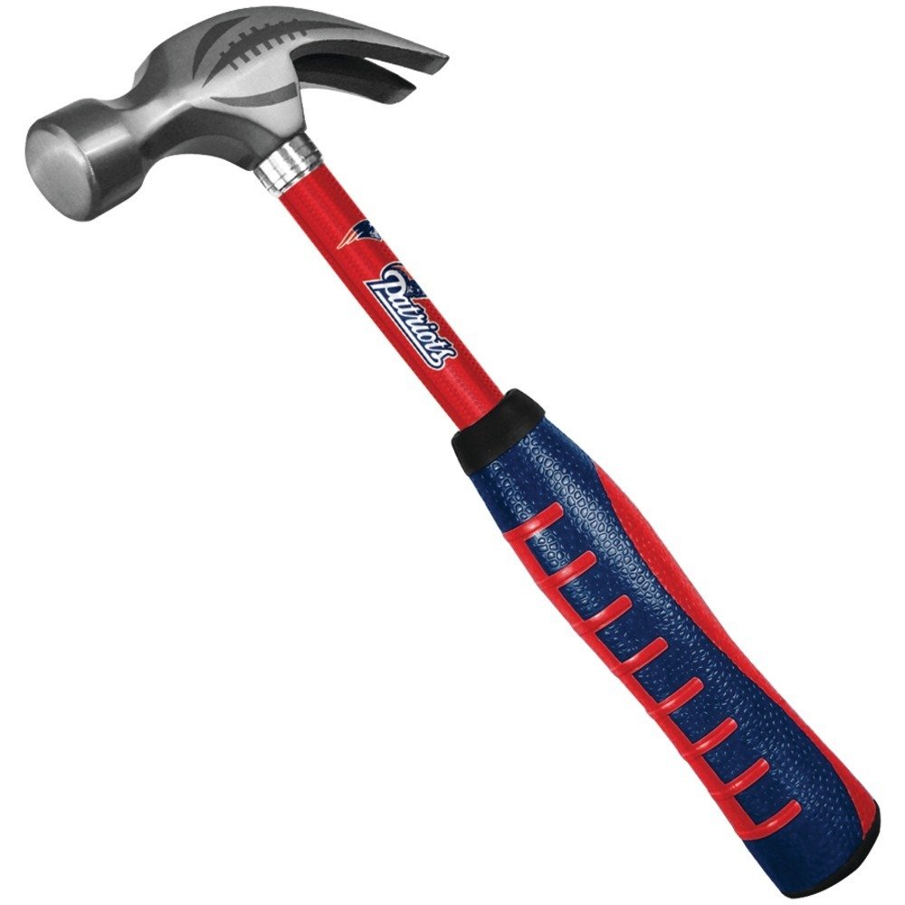 NFL New England Patriots Pro Grip Hammer - Official Football Team Grip Tool for Home, Gym & Tailgating - Perfect for Sports Fans & DIY Projects